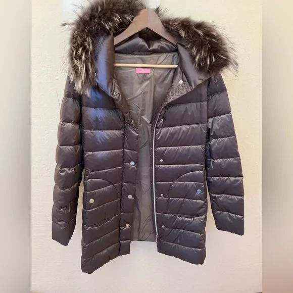 Basler puffy coat with real fur